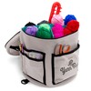 Juvale Knitting Bag - Separate Divided Yarn Holder - Portable
