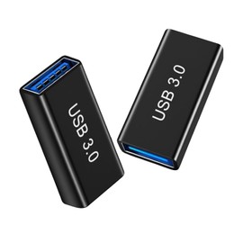 2-Pack USB Female to Female, USB 3.0 Female to Type A Female 3.0 Coupler for Connecting Two USB Male Ends Devices, Usb to Usb adapters, Extension Usb Connector