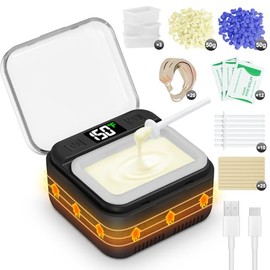 Kit de cera nasal para hombres, Kit de depilación de cera nasal con pantalla LED ajustable, Kit de depilación de cera para orejas para hombres y mujer