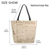 ZzWwR Extra Large Shoulder Grocery Tote Bag, Retro Old Newspapers