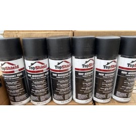 Topshield (6 PACK) Topshield Roof Accessory Paint- Charcoal. 12oz Spray