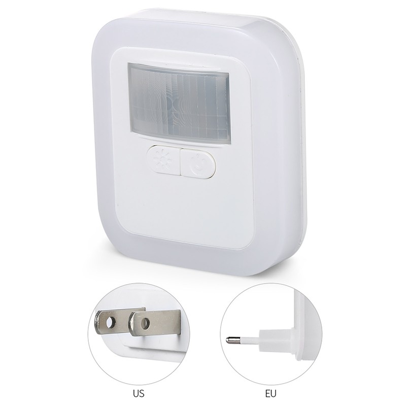 LED Plug-in Motion Sensor Light Wall Night Lamp with Brightness