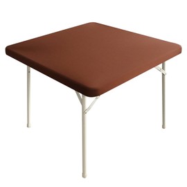 Monibana - Fundas de mesa cuadradas elásticas de elastano para cóctel, mantel cuadrado elástico, color café, 36 x 36 pulgadas