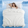 Twin Size Seersucker Cooling Comforter - Lightweight Q-Max 0.45 Summer