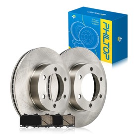 PHILTOP Front Brake Pads and Rotors kit Fit for Toyota 2000-2003 Tundra, 12” Brake kit Front Brakes Rotors Automotive Replacement Brake kits