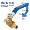 Hourleey 2 Pieces 1/2 Inch Pex Brass Full Port Shut