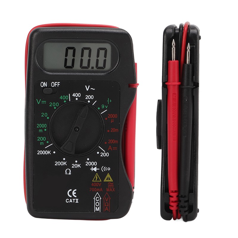 Digital Multimeter Multi Tests Rubber Protective Case Small Portable Auto
