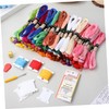 VILLFUL 100pcs Multi Embroidery Floss Bobbins for Bracelet Making Soft