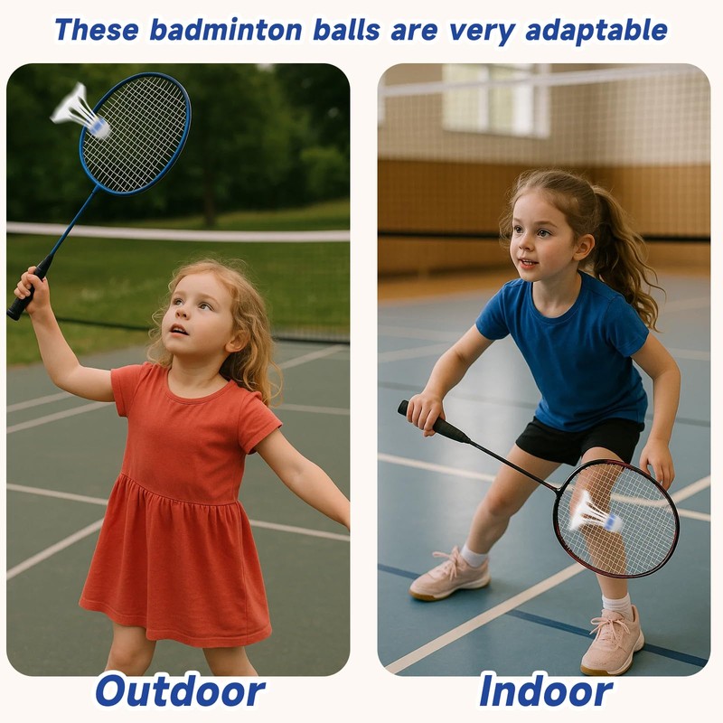 ZPSCXQ Shuttlecocks Badminton, 12 Pack White Wind-Resistant Shuttlecocks for Outdoor