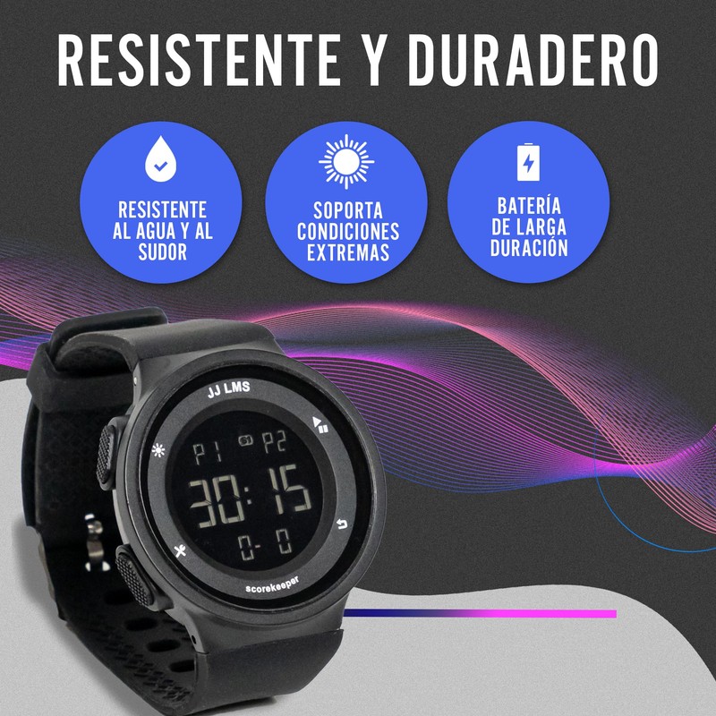 JJ LMS Scorekeeper Digital Watch, for Tennis, Padel, Pickleball, Score