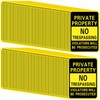 100 Pcs Private Property No Trespassing Sign 7 x 10