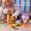 Baby Hanging Rattle Toy Soft Carseat Crinkle Squeaky Toy Stuffed