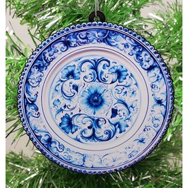 Delft Blue Plate Ornament