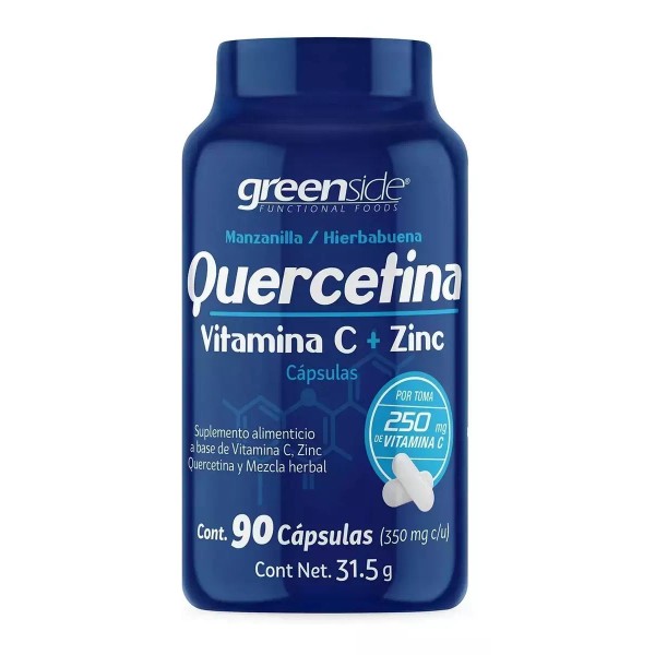 Greenside Quercetina Vitamina C + Zinc 90 Cápsulas Greenside