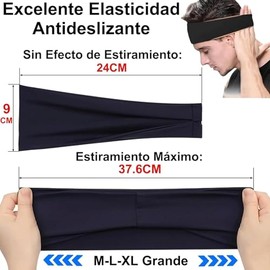 Beyson 6 Pcs Diademas Deportivas para La Cabeza - Kit de Bandas Elásticas con 5 Colores para Hombre y Mujer, Diademas de Cabello Absorbe El Sudor, Ban