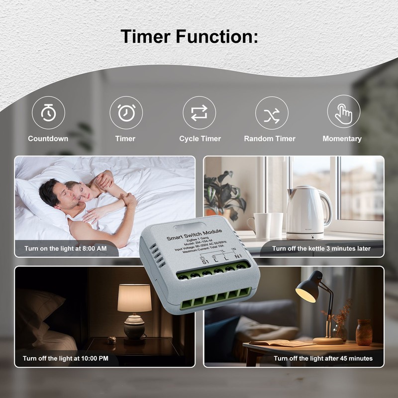 Smart Relay Switch Module for Zigbee for Tuya App Remote
