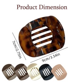 TOEECY Pack of 6 Hair Clips for Women Hair Clip Flat Claw Clip Hair Clip Non-Slip Hair Clip Thick Thin Hair Hold Hair Accessories for Women Girls Styling Hair Clips