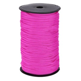 QUARKZMAN 5mm Polypropylen Seil Geflochtene Seile, 100m Nylonseil Hohlseil für Wäscheleine, Camping, Wandern, Outdoor, Rosarot