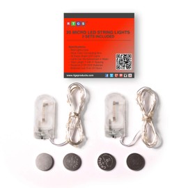 RTGS Products Red Colored LED Lights Indoor Outdoor String Lights, Fairy Lights Battery Powered Patio, Bedroom, Holiday Decor, etc