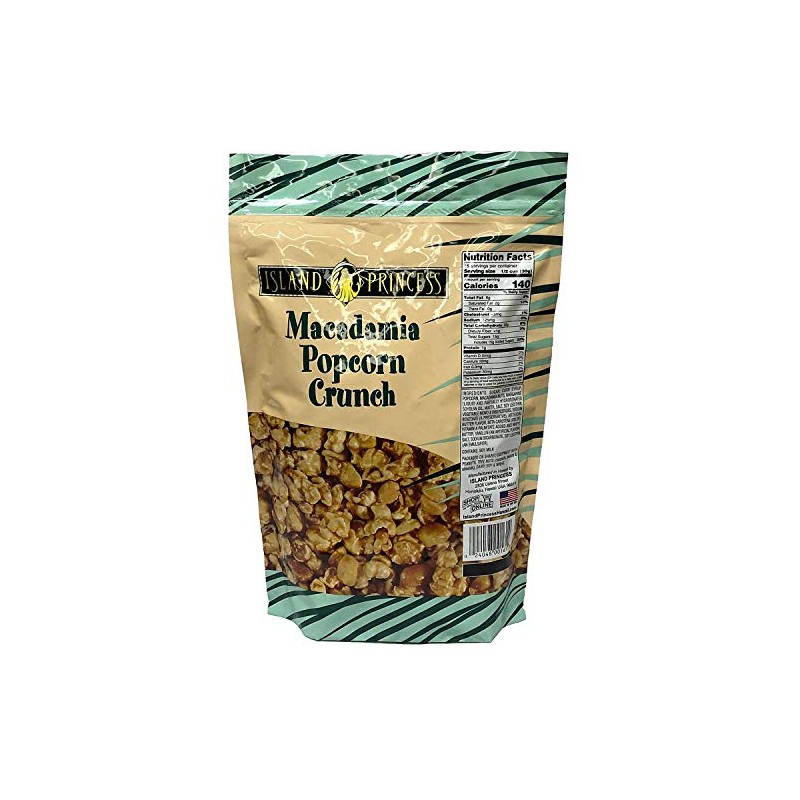Island Princess Hawaiian Macadamia Nut Popcorn Crunch 16 oz. Bag
