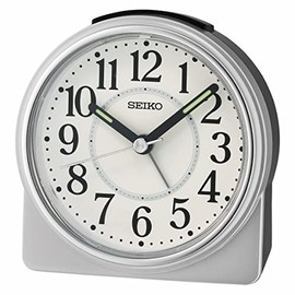 Seiko Marui Bedroom Alarm Clock, Silver