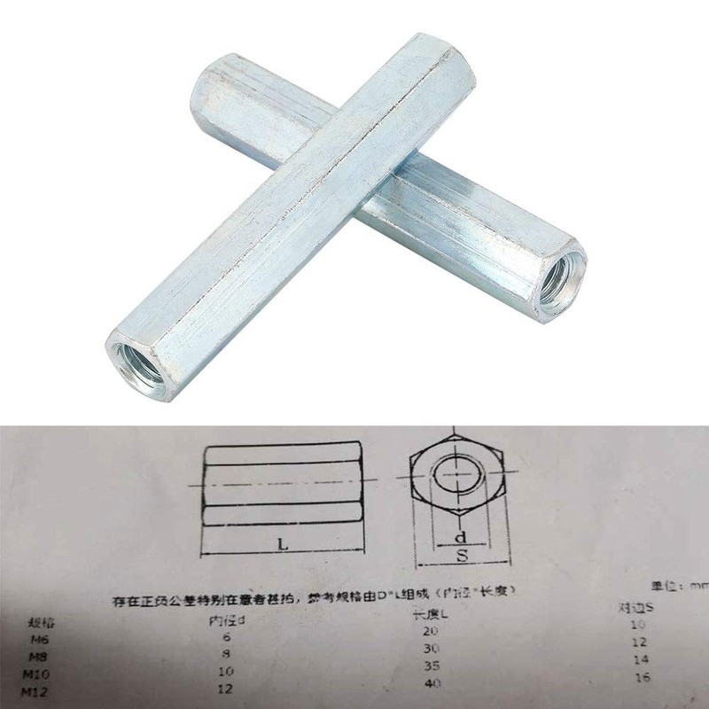 Jadeshay Long Rod Nut M8 * 66 Hex Hexagonal Sleeve