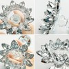 Xisakaca Crystal Lotus Flower Candle Holder, Votive Tealight Candlestick Stand
