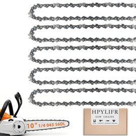 5 Pack 10 Inch Pole Saw Chain fits Stihl 56 Drive Links 1/4" Pitch .043" Gauge, 10" Chainsaw Chain Replacement for Stihl 71PMM3 56, MSA120 C-B Pole Saw, MSA 160 C-B and More