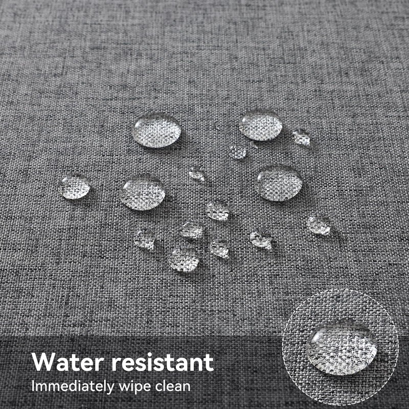 smiry Faux Linen Table Cloth Rectangular 140x100cm, Water resistant Tablecloth