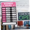 OHPHCALL Business Hours Sign Store Opening Hours Sign Stickers for