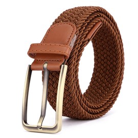 BOZEVON Elastic Braided Belt - Multicolor Stretch Woven Belt Unisex Casual Belts Vintage Belt for Men and Women