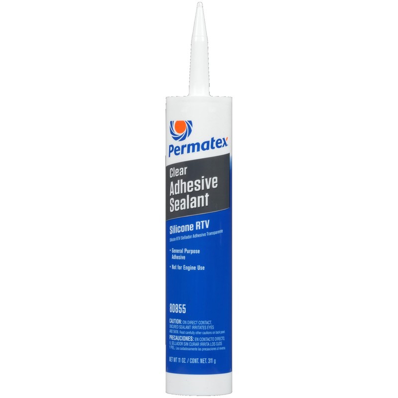 Permatex Sellador de Silicona Transparente RTV 80855, 11 oz