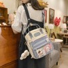 Cute Backpack with Accessories Dual Purpose Backpack Shoulder Bag Large
