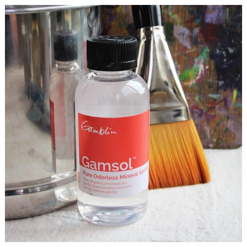 Gamblin Gamsol, Odorless Mineral Spirits for Oil Painting, 8.5 Fluid