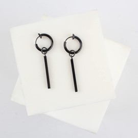 Clip-on earrings, male and female earrings, stainless steel