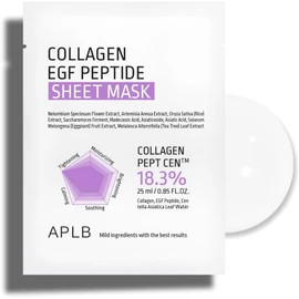 APLB Mascarilla De Colágeno Con Péptidos Egf(10 Unidades) Colágeno Pept Cen 18.3% 0.85 Onzas Líquidas/Cuidado De La Piel Coreano, Cuidado De La Elasticidad, Hidratación Duradera, Revitalizante Para