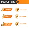 90-Pack HeSun 1/2-Inch PEX Fitting Combo, Brass Crimp Fitting with