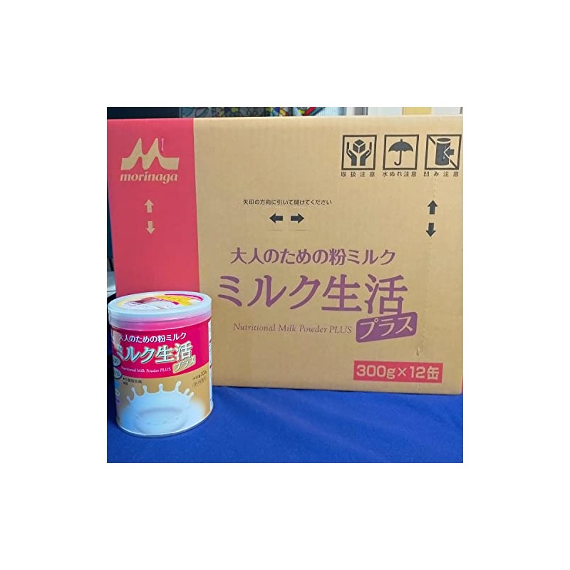 森永乳業 大人のための粉ミルク ミルク生活プラス 300g × 12缶