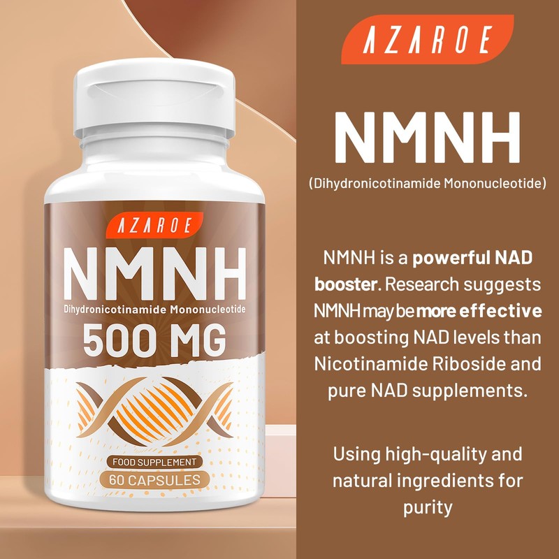 High-Potency NAD Supplement Alternative, 500mg Per Serving, Advanced NAD+ Booster,