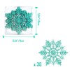 Luxtea 4''/10cm Sparkling Glittered Plastic Snowflake Ornaments Christmas Tree Decorations(30ct,