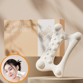White Square Gua Sha Facial Massager for Beauty Circulation T0419 2ea