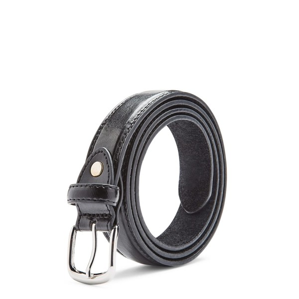 Chums Men's Leather Belt x2 Black Brown 1" inch Black