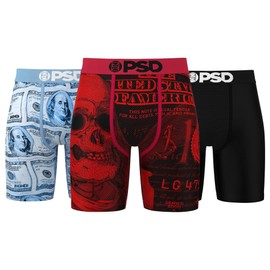PSD Men's Bens & Bones Boxer Brief 3 Pack Box Set, Multi, S