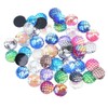 150pcs 12mm Round Glitter Resin Mermaid Scales Cabochon for DIY