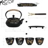 RekRang Longevity Crane Cast Iron Teapot, Japanese Style Tetsubin Tea