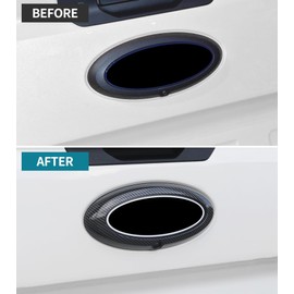 Tailgate Emblems Trim Ring Cover Compatible with Ford Ranger XL XLT Lariat Raptor 2024 2025, Rear Logo Trim Cover Ring Rear Logo Tailgate Decoration Cover Ring Tail Trunk Emblem Cover Ring