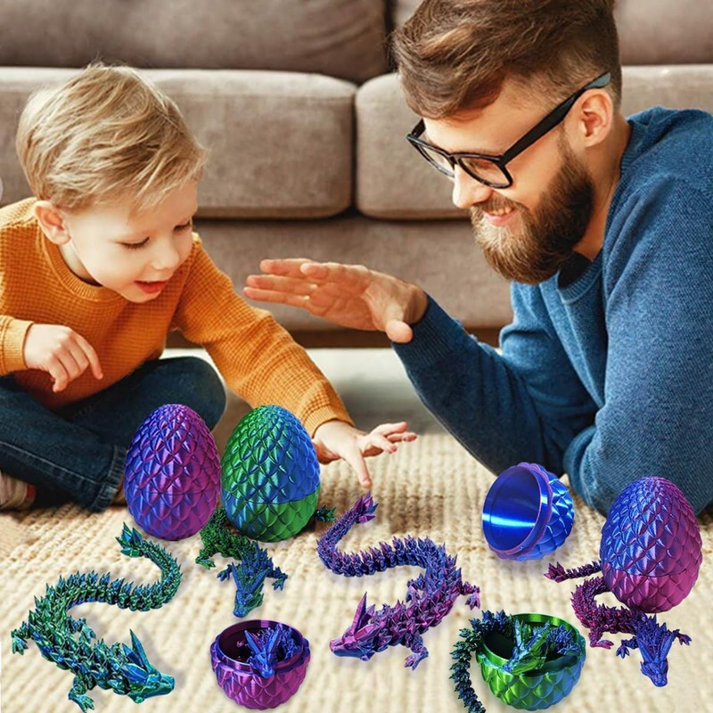 BAOXUE 2PCS 3D Dragon Eggs With Dragon Inside, 9Inch 3D
