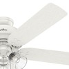 Hunter Fan 52 inch Fresh White Outdoor Ceiling Fan with