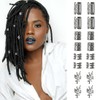 Pack of 40 Silver Dreadlocks Jewellery, Silver Braids Jewellery, Adjustable
