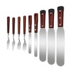 9-Piece Professional Caulking Spatula Set with Wooden Handle